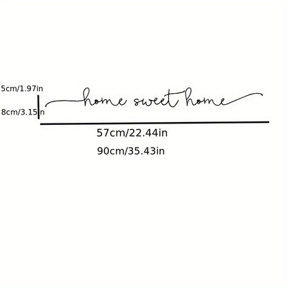 1pc Exquisite Home Sweet Home Phrase Wall Sticker, Art Decal For House Decoration, Wall Decals For Bedroom Decor, Vinyl Mural Wallpaper