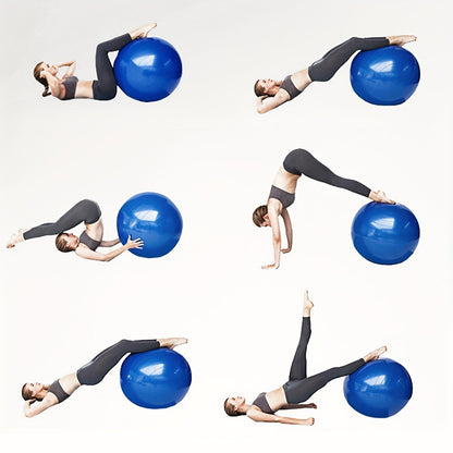 Strengthen Your Core With This Thickened And Enlarged Exercise Ball - Perfect For Yoga, Sports, Fitness, Gymnastics, And Pilates!