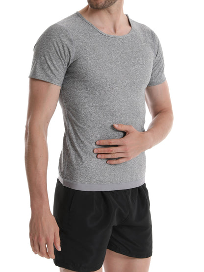 Men's Sweat Sauna Suit: Compression Body Shaper T-Shirt :Burn Fat & Shape Your Body, PU Coating For Warmth