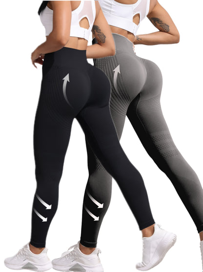 Two Seamless Butt Lifting Fitness Pants, Abdominal Tummy Tuck, High Waist, Peach Butt Yoga Pants, Comfortable Quick Dry Casual Pants