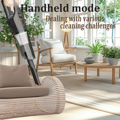 Cordless Handheld Vacuum Cleaner with Dual 2000mAh Batteries, USB Charging & Strong Suction - Lightweight ABS Design, Multi-Functional Attachments for Indoor/Outdoor Use, Cordless Vacuum Cleaner, Quick Cleanup, Ergonomic Grip