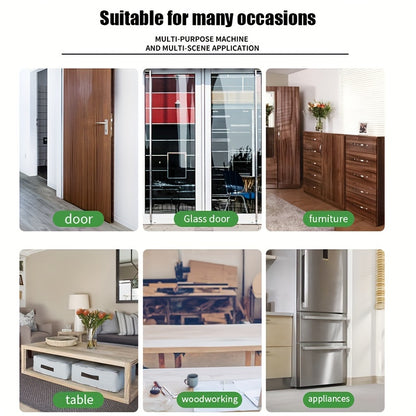 1pc Heavy-Duty Stainless Steel Manual Height Lifter with 30.48cm Adjustable Arm & Effort-Saving Mechanism - 199.58KG Load Capacity, Sturdy Base & Locking System for Walls, Cabinets, Windows, Doors, Furniture - Ideal for Const