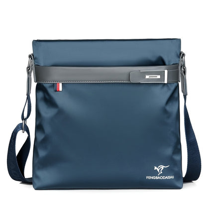 Men's High Quality Oxford Fabric Crossbody Backpack - Lightweight Large Capacity with Adjustable Strap, Multiple Compartments & Zippered Pocket, Navy Blue & Black for Business, Travel, Commuting - Stylish Durable Casual Work