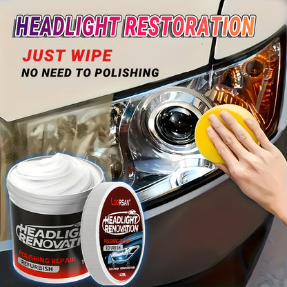 Premium Car Headlight Restoration Kit – Fixes Yellowing, Haze, Oxidation & Scratches for Safer Driving
