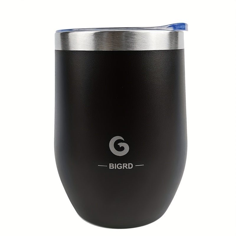 15oz Stainless Steel Travel Mug with Dual-Wall Vacuum Insulation, Leak-Proof Lid & Handle, 300ml, Personal Coffee Cup for Running, Gym, Office, Commuting - Dishwasher Safe, Hand Wash Only, No Battery Needed, Coffee Travel Mug