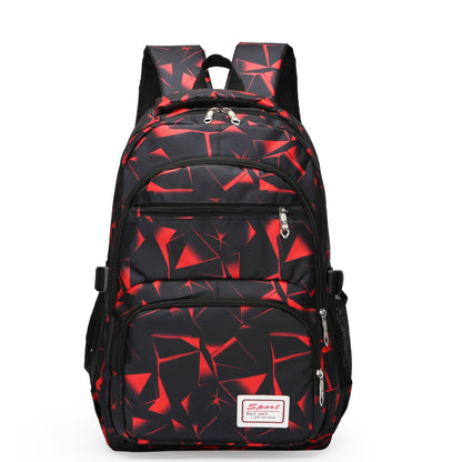 Colorblock Backpack, Casual Design Schoolbag For Travel And School Use, Large Capacity Bag