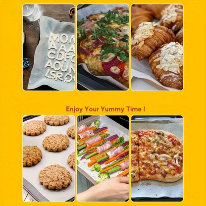 100 Sheets 30.48x40.64 cm Precut Baking Paper - Nonstick Grease-Resistant Multi-Purpose Kitchen Paper for Baking, Cooking, Frying & Food Prep - Heavy-Duty &, Cooking Liner, Convenient Size, Foodsafe Material, Professional Che