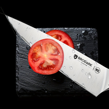 Brodark Kitchen Knife Set With Block, 15pcs Knife Block Set With Built-in Sharpener, Stainless Steel Knives Set For Kitchen, NSF Certified Kitchen Knives, Shark Series