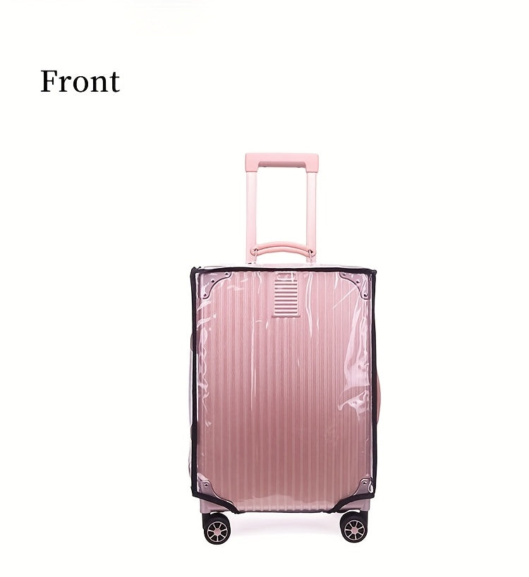 3pcs Luggage Protective Covers, Check-in Shockproof Thick PVC Transparent Dustproof Covers for 50.8cm+60.96cm+71.12cm Suitcases, Waterproof &amp; Durable