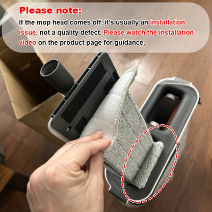 Lazy Hands-Free Flat Mop And Bucket Set with 4pcs Mop Pad- Dual-Purpose Dry And Wet Cleaning, Ideal for Bedroom, Kitchen, Living Room, Bathroom - Durable Plastic, for Household And Floor Cleaning, Tile Marble Floor Cleaning M