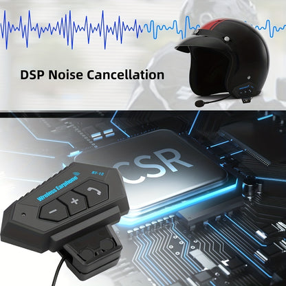 Motorcycle Wireless Helmet Headset Hands-free Call Kit Stereo Anti-interference Music Player Speaker