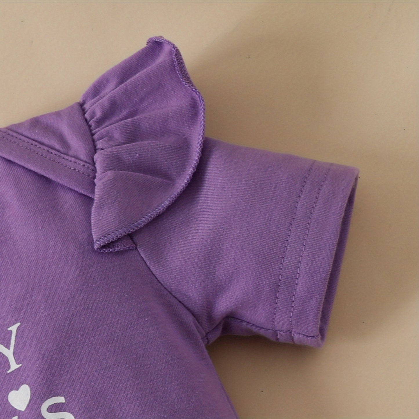 3pcs Short Sleeve &amp; Shorts Set for Newborns - "I'm Daddy's Girl" Letter Print Pants and Headband, Mommy's World Alphabet Kids' Outfit, Perfect for Outdoor