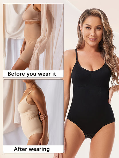 3pcs Seamless Body Shaping Bodysuits With Tummy Control, Buttock Lifting, And Hip Slimming Features