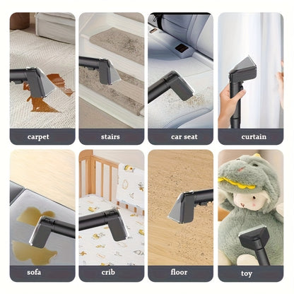 Avehrit 2-in-1 Carpet Cleaner & Vacuum Cleaner - 220-240V, Portable Handheld Design with Ergonomic Handle, Compact & Powerful for Hardwood Floors, Carpet, Sofa, Bedroom - Black, Vacuum Cleaner for Carpet, Sleek Appliance, Eff