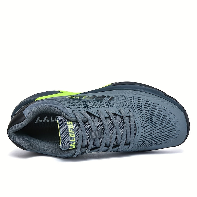 LEFUS Men's Light Cushioned -Skid Slip- Court Shoes - All-Season White & /Orange Tennis, Badminton, Pickleball Shoes with Arch, PU Upper & /Rubber Sole, Non-Slip Traction for Training, Sports, Casual Wear - Ideal for Indoor/