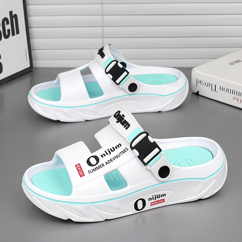 2025 Men's Slippers for Summer Outdoor Wear, Anti-slip and Deodorant Sports Casual Driving Dual-purpose Couple Sandals Fashionable Beach Flip-flops