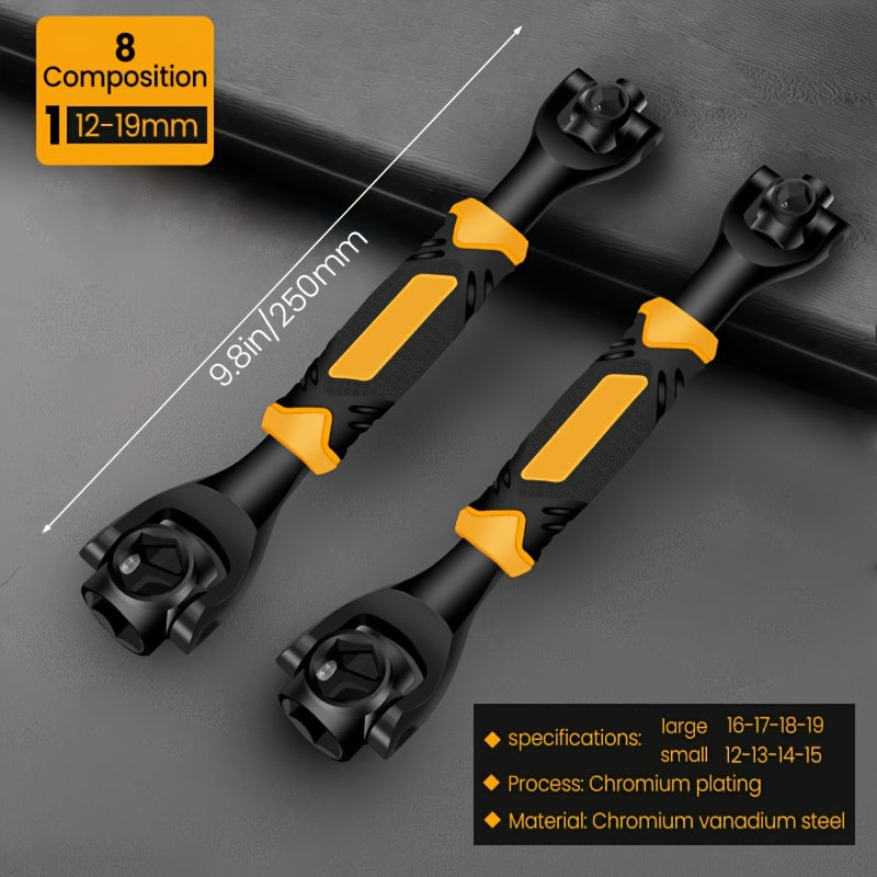 8/52 In 1 Wrench Anti Slip Rubber Handle Chromium Vanadium Steel Durable Multi Functional Manual Tools