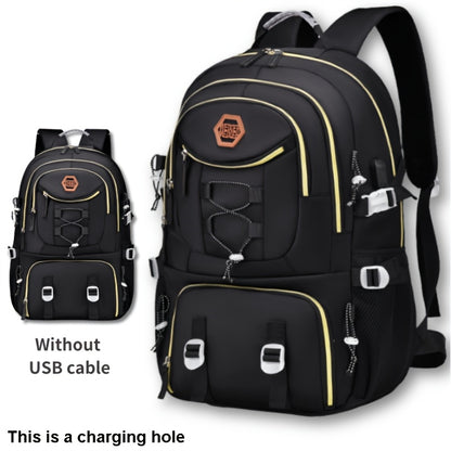 WEIXIER New Multifunctional Men's Fashion Backpack for Short Trips, Business Travel Bag with Multiple Pockets and Large Capacity, Laptop-Friendly, Stylish Casual Shoulder Bag, Commuter Bag, Overnight Stay Bag, Perfect for Stu