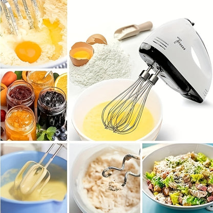 1pc Electric Hand Mixer - 7-Speed Control Egg Beater Whisk with 4 Stirring Bars, 260W, Safe & Durable for Baking - Ideal for Whisking Bread, Cake, Baking Essentials, Durable Kitchenware