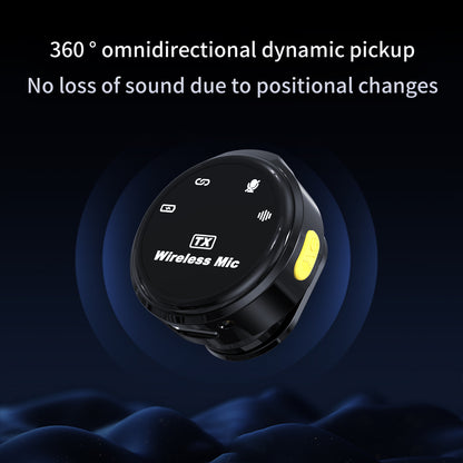 Professional Wireless Lavalier Microphone with Noise Cancellation, USB-C Rechargeable, Compatible with for iphone 17/16/15 & Android, Compact Design for Vlogging, Interviews, Conferences, and Content Creators, Vlogging Microp