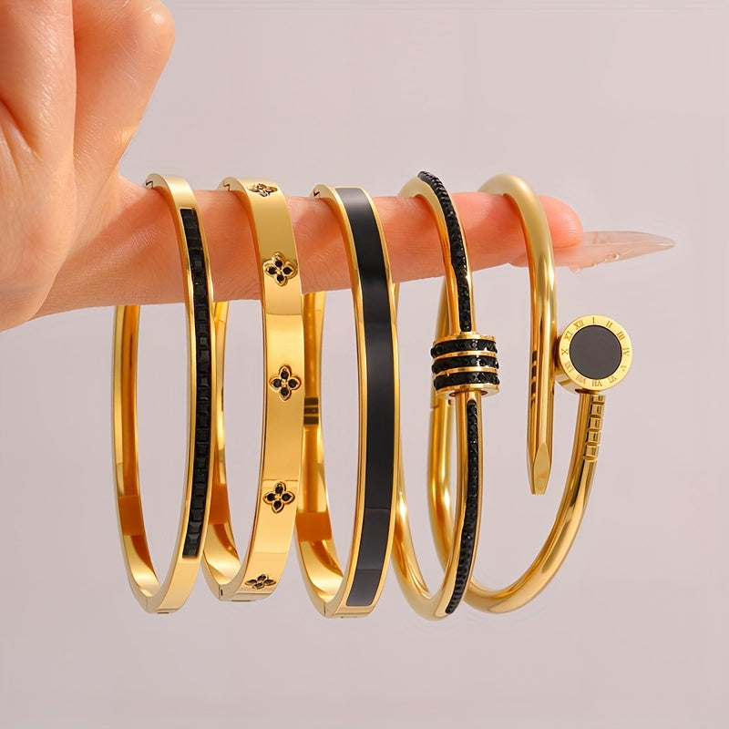 Bijuteria em aço inoxidável, impermeável e hipoalergénica, adequada para homens e mulheres, ideal para festas e uso diário.