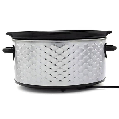 iHunt Bro Slow Cooker PRO, 220W, 4.25L, Premium Stainless Steel Pot, Transparent Secure Glass Lid, Silver