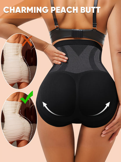 MIOTAN Women'S High-Waist Tummy Control Briefs - Breathable Nylon Pants, High Elasticity, No-Slip, Butt Lifting, Elegant Solid Color Design for Fitness & Daily Wear (1XL-5XL), Leggings, Sleek Underwear, Comfortable Fit