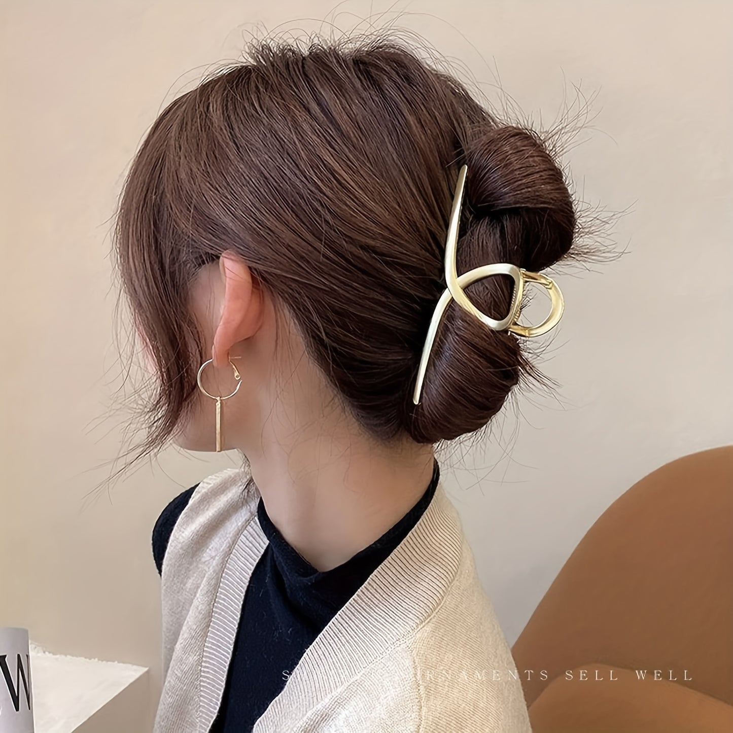 3pcs/set Trendy Metal Hair Claw Anti-slip Hair Crab Clip Elegant Geometric Hairpin Decorative Hair Accessories For Women, ideal choice for gifts