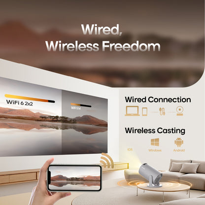 Magcubic Projector Hy300Pro Native 720P Android 11 Dual Wifi6 Built in APP Store 260 ANSI EU Plug Allwinner H713 Wireless5.0 Home Cinema Projector