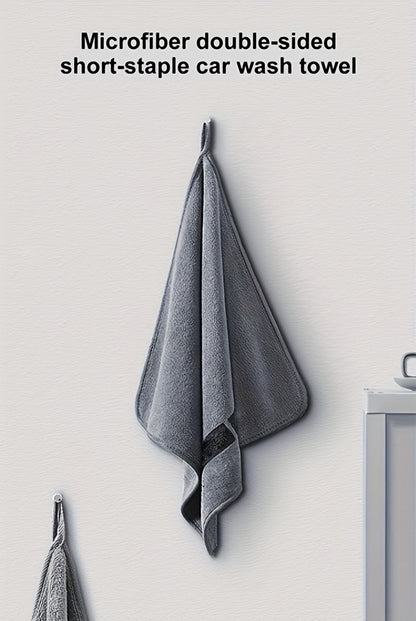 5/2pcs Luxury Microfiber Car Washing Towel, Soft Drying Cloth for Car Body with Double Layer of Thickened and Highly Absorbent Plush