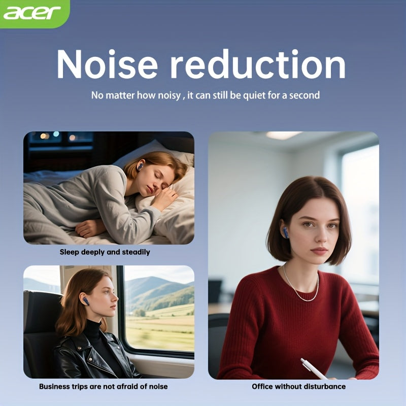 Acer OHR548 Pro Wireless Headphones | Wireless Active Noise Cancelling Headphones | Stereo | Deep Bass | Low Call Latency | Comfortable Wearing (Study/Business/Sports/Gym/Travel) | Compatible with (Mobile Phones/Tablets/Lapto