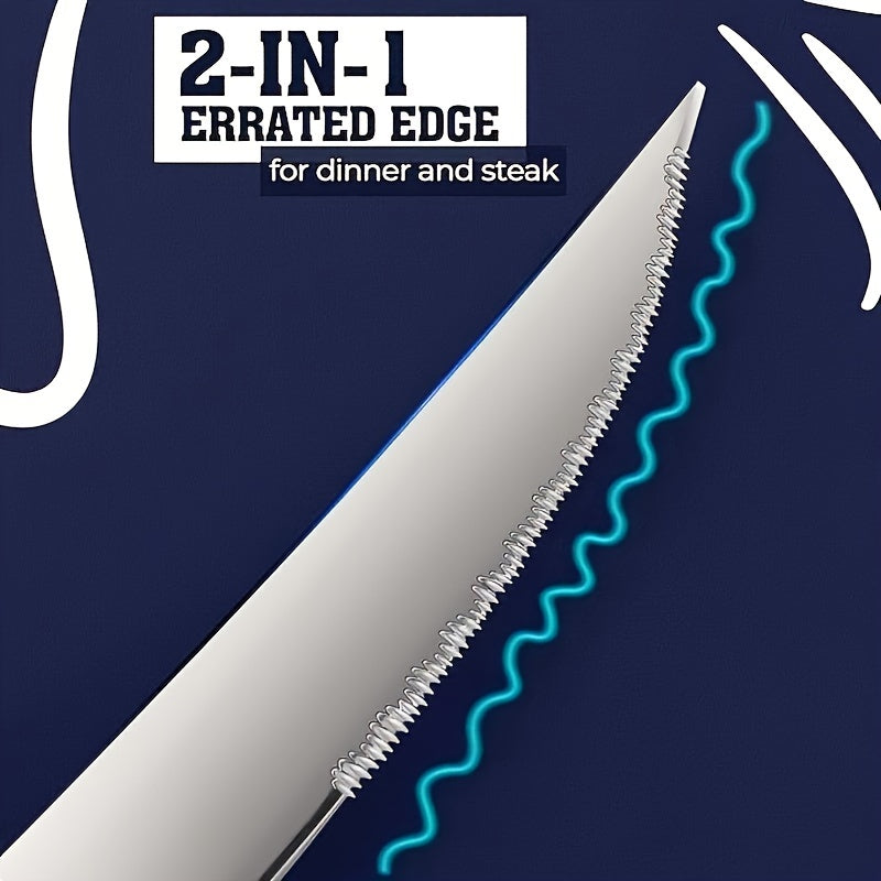 20/40-piece silverware cutlery set, textured hammer handle, durable cutlery including spoons, forks, knives, high-quality mirror-polished stainless steel, dishwasher safe, suitable for home kitchens, restaurants, hotels, and parties.