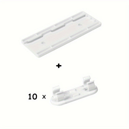 11-Piece Set of Adhesive Socket Supports and Cable Organizers - Home Decor