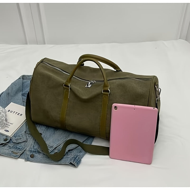 2025 New Large Capacity Duffel Bag for Men &amp; Women - Durable Military Green/Black Gym Travel Carry-On with Adjustable Shoulder Straps, Spacious Luggage for Sports, Weekend Trips &amp; Daily Commute, Duffle Bag for Travel, Sports