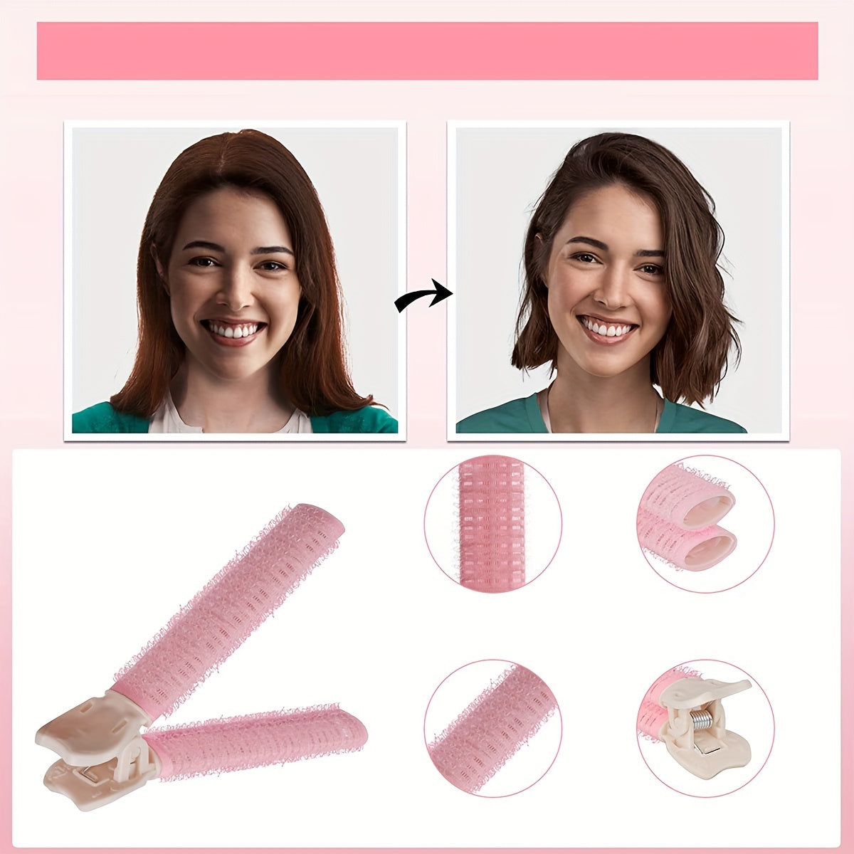 4pcs/set Volumizing Hair Root Rollers Fluffy Air Bangs Tools Heartless Hair Curlers DIY Hair Styling Accessories For Women And daily use