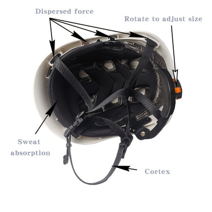 Capacete de segurança industrial, capacete de segurança para estaleiro, capacete retardante de chamas com almofada tampão em EPS, equipamento de proteção para a cabeça.