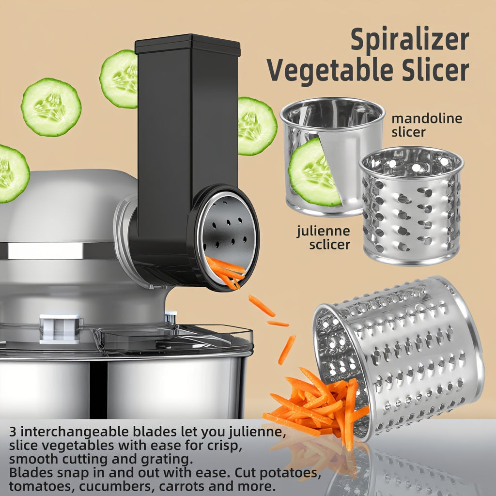 Homlee 6 in 1 Multifunctional Stand Mixer with 5.5L Stainless Steel Bowl, 2000W 6 Speed Tilt-Head Meat Grinder, Juice Blender with 1.5L Glass Jar, Multi-Functional Food Processor, Commercial Mixers for Most Home Cooks Beater