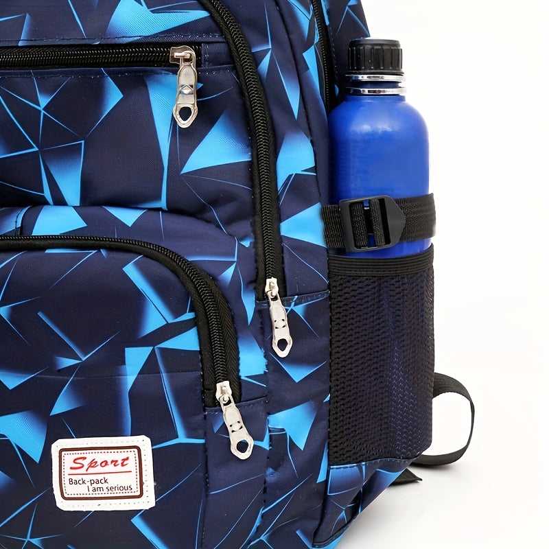 Colorblock Backpack, Casual Design Schoolbag For Travel And School Use, Large Capacity Bag