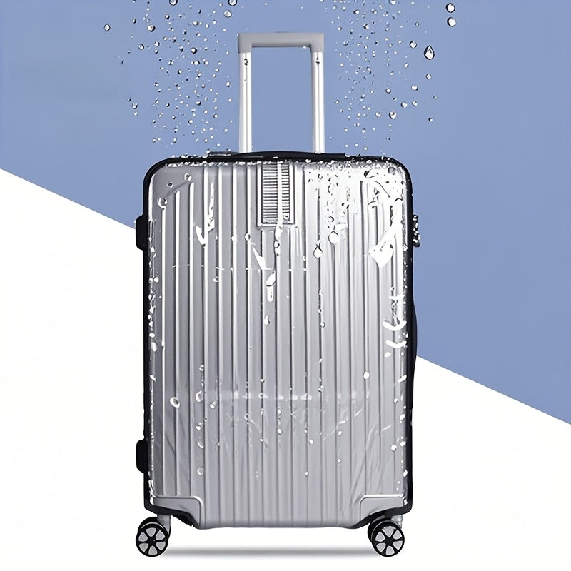 3pcs Luggage Protective Covers, Check-in Shockproof Thick PVC Transparent Dustproof Covers for 50.8cm+60.96cm+71.12cm Suitcases, Waterproof &amp; Durable