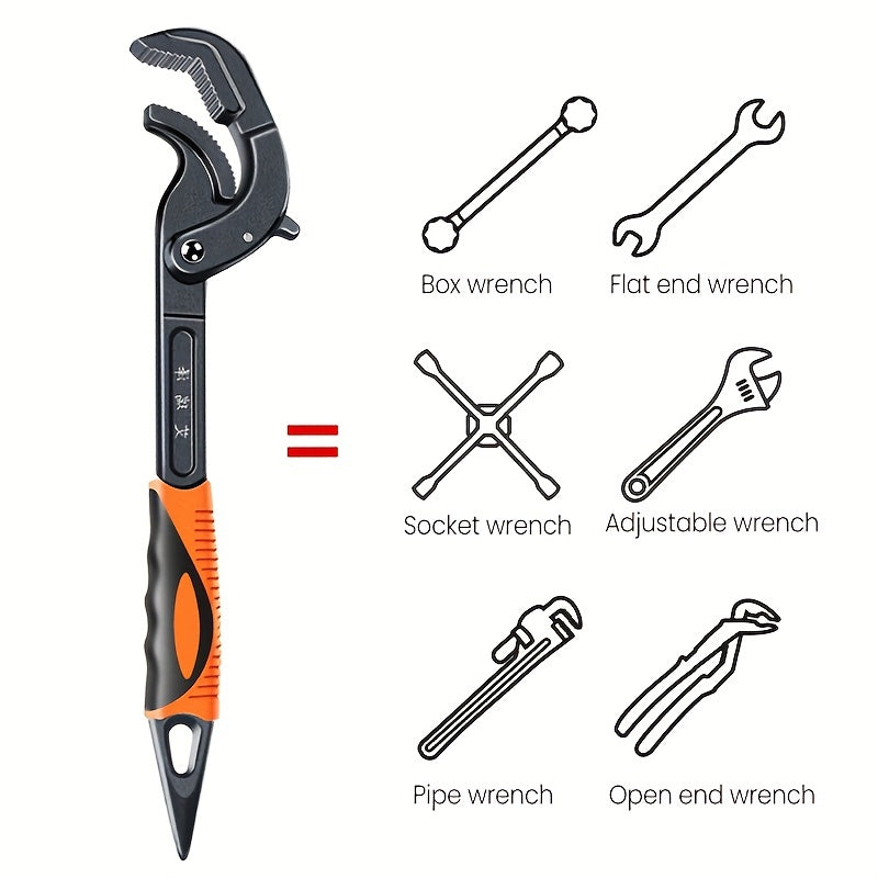Universal Wrench Multifunctional Opening Wrench Adjustable Ratchet Spanner Hand Repair Tools