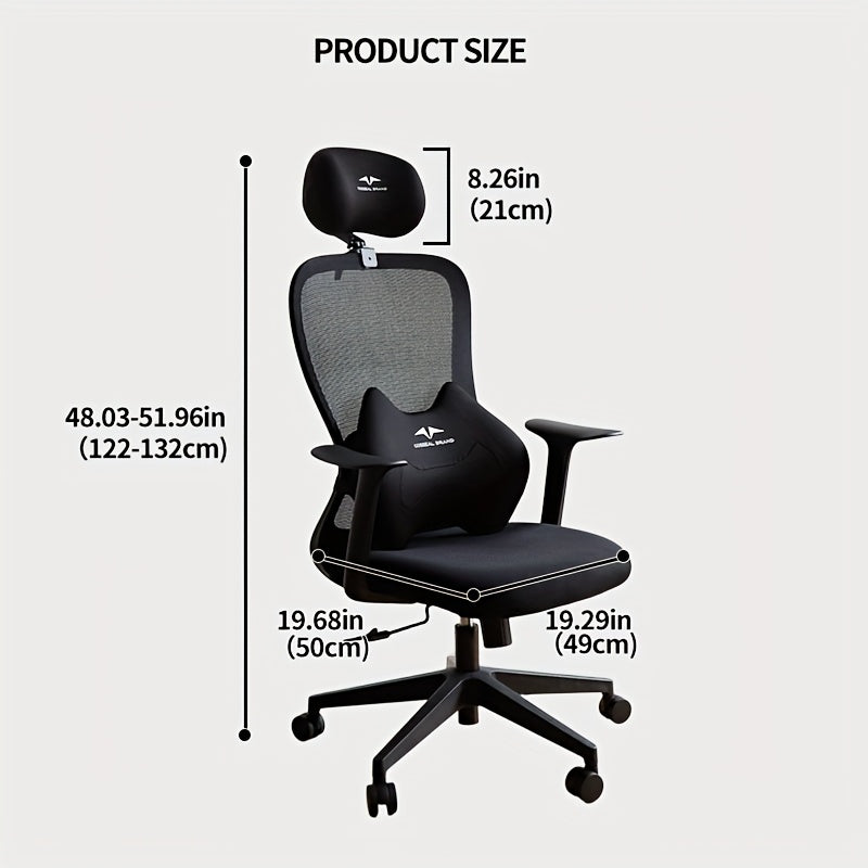 High back ergonomic chair with adjustable headrest function, office boss chair, complimentary adjustable height footrest, comfortable sitting posture