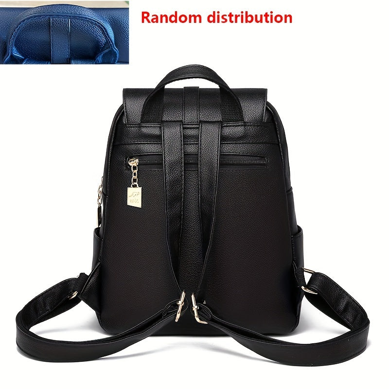 Logo Randomly Distributed New Style Versatile Women's Casual Large Capacity Simple Travel Short Distance Business Backpack Multifunctional Daily Commuting Shoulder Bag