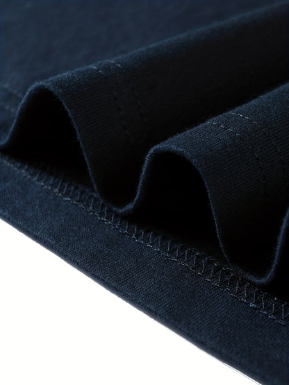 T-shirt infantil de cor sólida, blusa casual de manga curta, t-shirt infantil para o verão.