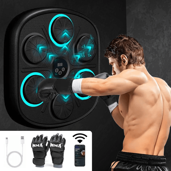Máquina de Boxe Eletrónica Musical de Parede – 9 Velocidades