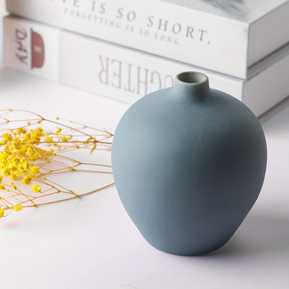 4pcs Ceramic Vases Farmhouse Table Decor, Small Flower Vase Set For Coffee Table Shelf Dining Room Modern Boho Home Decor