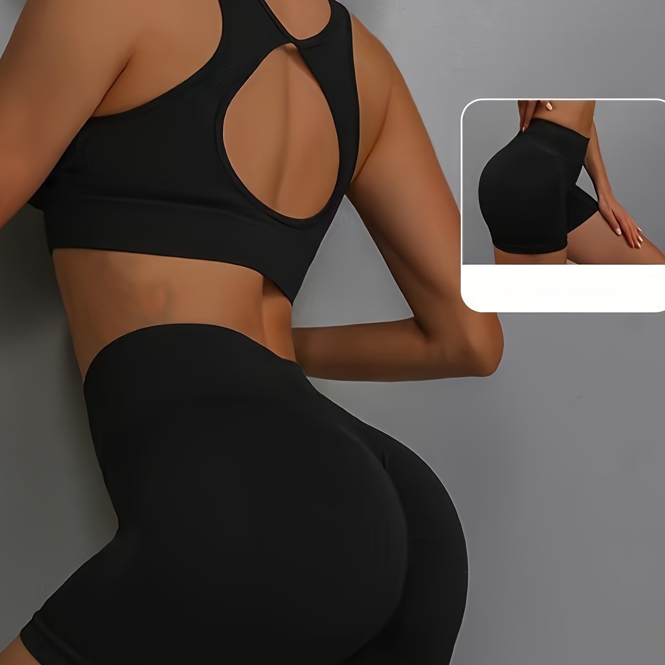 Women's 2-Piece Sports Bra Set, High-Impact Seamless Fitness Vest With Removable Pads And Shorts, Casual Athletic Wear, Multiple Colors