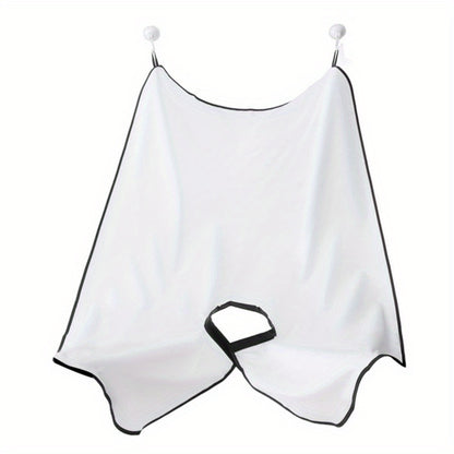 Men Beard Bib Hair Trimmer Shaving Apron Bath Barber Stick To Mirror Cloth Cover Shaving Holder