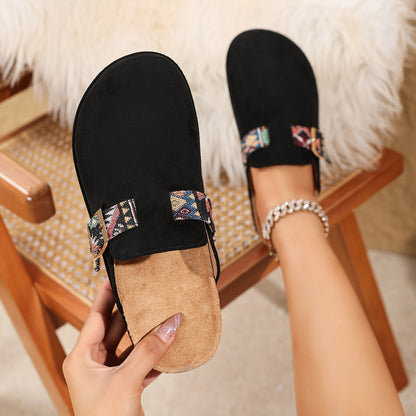 Women'S Slip-On Mules - Slip-On Shoes with Cushioned Insole, Non-Slip Sole - All-Season Everyday & Formal Footwear - Easy Slip-On Closure for Women - /, Casual Wear, Retro Style, Comfortable Insole, Office Wear