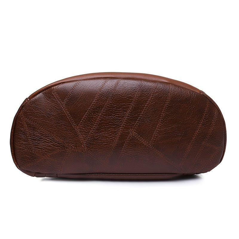 Women's Backpack Burgundy/Black - Adjustable Shoulder Straps & Golden-Tone Hardware, Heavy-Duty Zipper Closure, Golden-Tipped Back Panel (No Hardware Visible),, Travel Handbag (Coffee Brown, Burgundy, Black) - PU