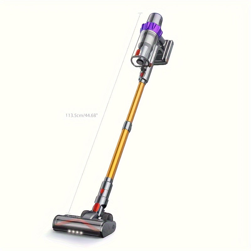 46000Pa/55Min Vacuum Cleaner Cordless, Cordless Vacuum Cleaner Super Quiet, Powerful Cordless Stick Vacuum Cleaner with LED Display/Anti-Tangle Brush, Detachable Battery, Lightweight 1.5L Dust Cup Perfect for Pet Hair, Floor,